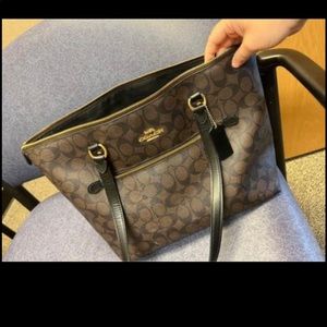 Large brown tote bag